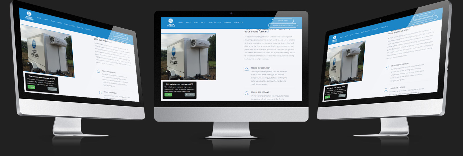 Stamford Web Design - Fresh Wheels Refrigeration