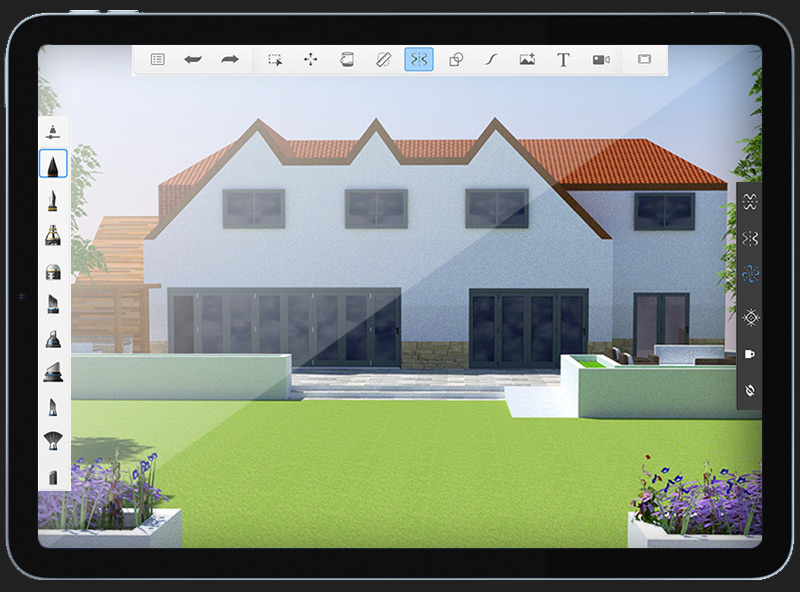 Garden Design SketchUp Render by BJ Creative 3D Design Stamford