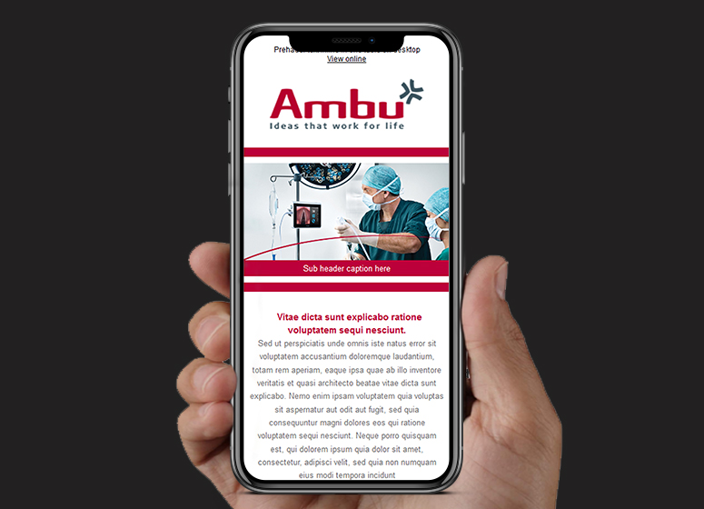 BJ Creative Stamford Email Design | Design Agency Ambu HTML Email | Stamford Email Design | BJ Creative