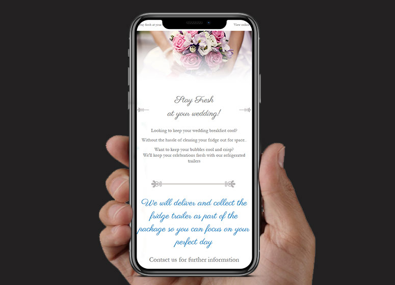 BJ Creative Stamford Email Design | Design Agency Fresh Wheels HTML Email | Stamford Email Design | BJ Creative
