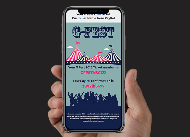 BJ Creative Stamford Email Design | Design Agency G Fest HTML Email | Stamford Email Design | BJ Creative