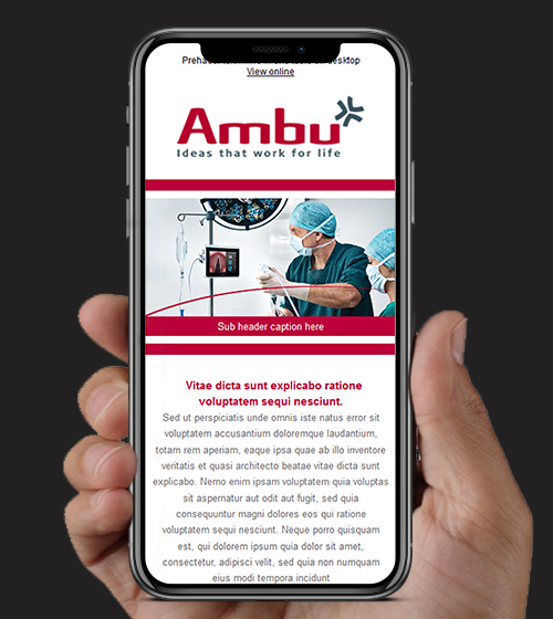 Ambu Care Shop HTML Email | BJ Creative Email Design | Stamford