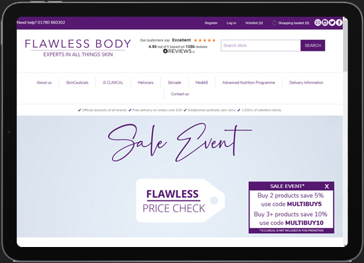 Shop Flawless Body | BJ Creative Web Design | Stamford